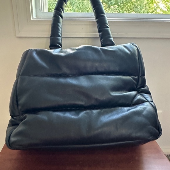 Coach Black Leather Restored Pillow Tote - Picture 4 of 16